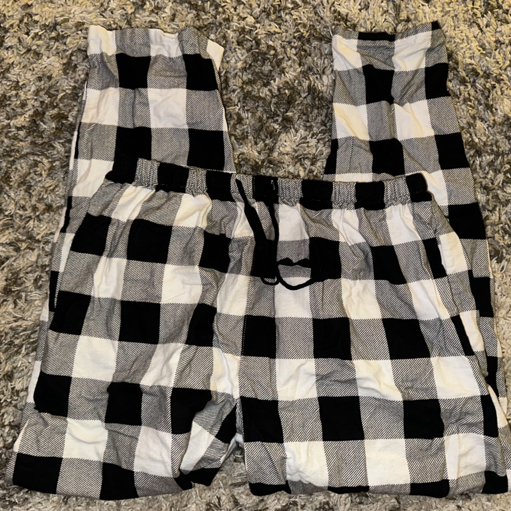 Black and White Checkered Men's Pants